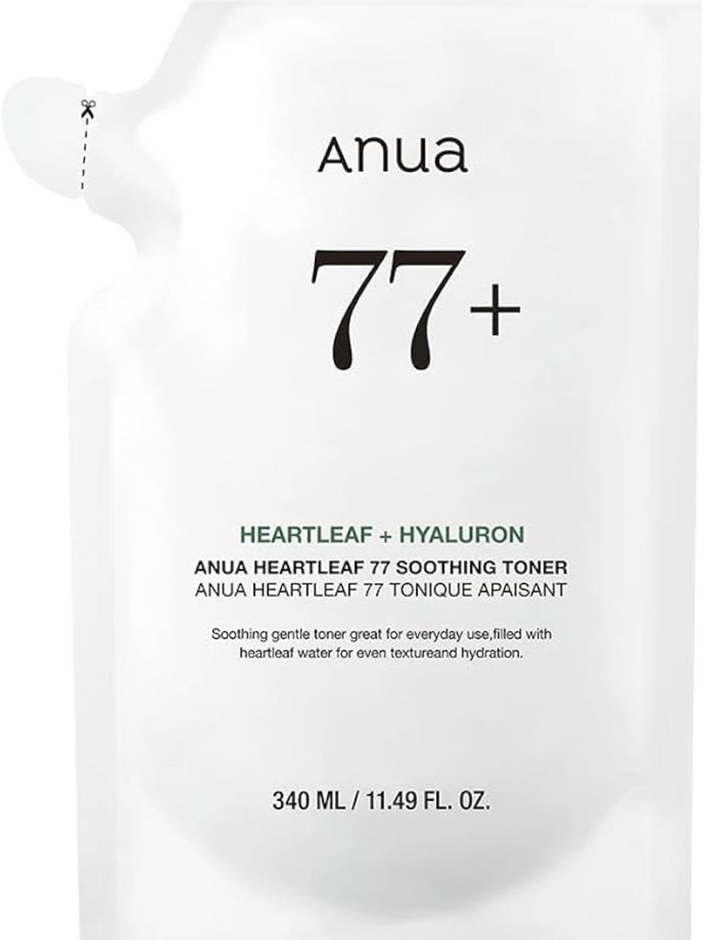 NWT Anua 77+ Heartleaf Soothing Toner Refill